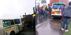 A collision involving a matatu and a trailer along the Nakuru-Eldoret Highway on May 4, 2024.