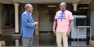 President William Ruto (right) and Treasury CS Njuguna Ndung'u in April 2021.