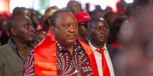 President Uhuru Kenyatta attends Jubilee Party NDC at Nong Race Course on Monday, May 22, 2023.