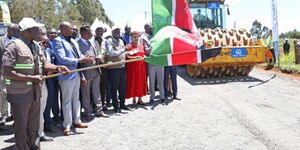 President William Ruto launching a road project in Nyandarua County on August 24, 2023.