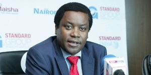 Standard Media Group Managing Director Broadcast Joe Munene during  conference in Nairobi on February 2021