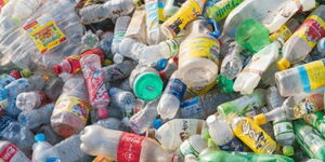 A pile-up of plastic waste